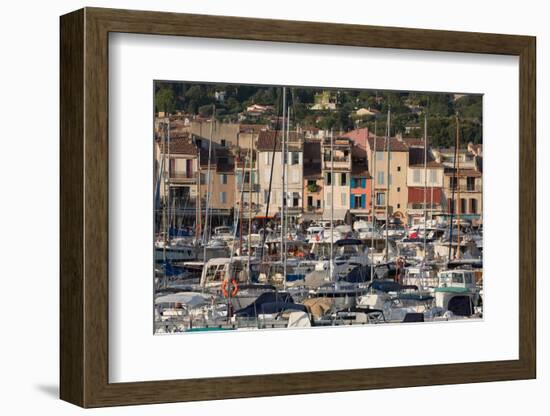 Boats Moored in the Harbour of the Historic Town of Cassis, Cote D'Azur, Provence, France, Europe-Martin Child-Framed Photographic Print