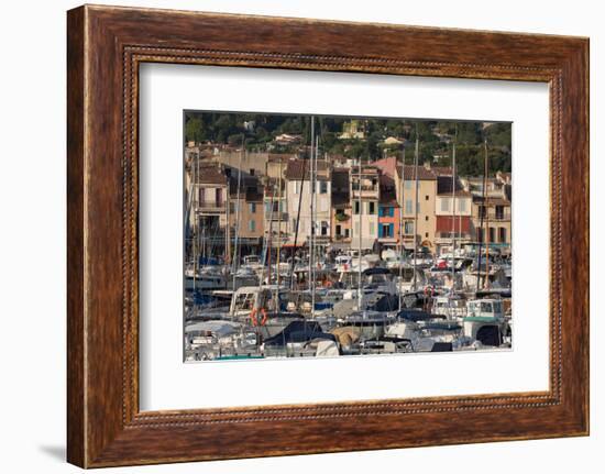 Boats Moored in the Harbour of the Historic Town of Cassis, Cote D'Azur, Provence, France, Europe-Martin Child-Framed Photographic Print