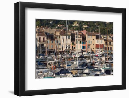 Boats Moored in the Harbour of the Historic Town of Cassis, Cote D'Azur, Provence, France, Europe-Martin Child-Framed Photographic Print