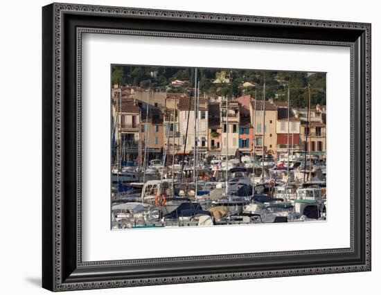 Boats Moored in the Harbour of the Historic Town of Cassis, Cote D'Azur, Provence, France, Europe-Martin Child-Framed Photographic Print