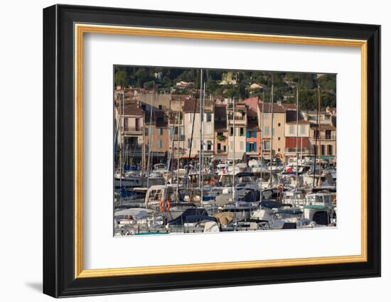 Boats Moored in the Harbour of the Historic Town of Cassis, Cote D'Azur, Provence, France, Europe-Martin Child-Framed Photographic Print