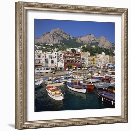 Boats Moored in the Marina Grande, Capri, Campania, Italy, Europe-Roy Rainford-Framed Photographic Print