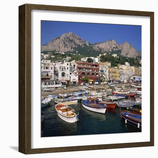 Boats Moored in the Marina Grande, Capri, Campania, Italy, Europe-Roy Rainford-Framed Photographic Print