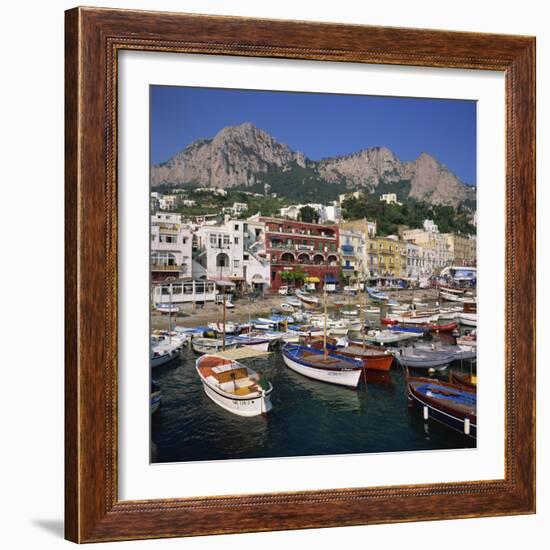 Boats Moored in the Marina Grande, Capri, Campania, Italy, Europe-Roy Rainford-Framed Photographic Print