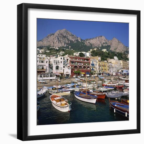 Boats Moored in the Marina Grande, Capri, Campania, Italy, Europe-Roy Rainford-Framed Photographic Print