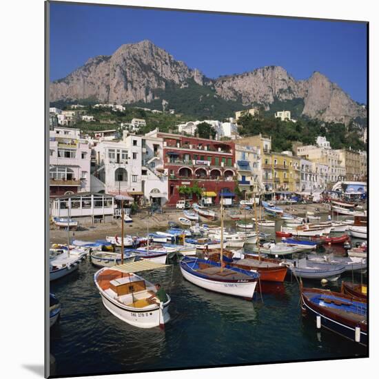 Boats Moored in the Marina Grande, Capri, Campania, Italy, Europe-Roy Rainford-Mounted Photographic Print