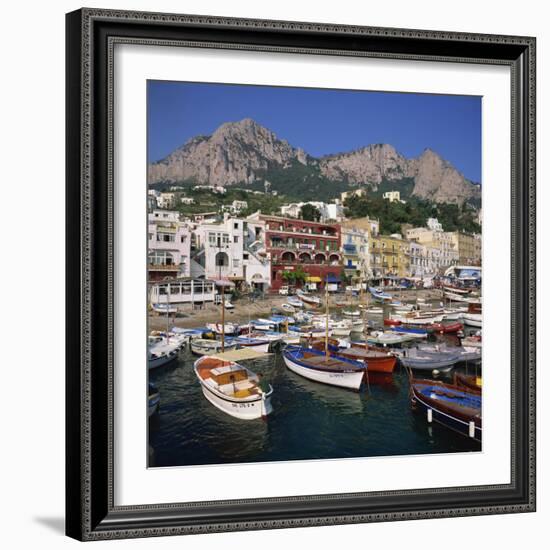 Boats Moored in the Marina Grande, Capri, Campania, Italy, Europe-Roy Rainford-Framed Photographic Print