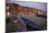 Boats moored on the Thu Bon River opposite Bach Dang Street in the old town of Hoi An, Vietnam-Paul Dymond-Mounted Photographic Print