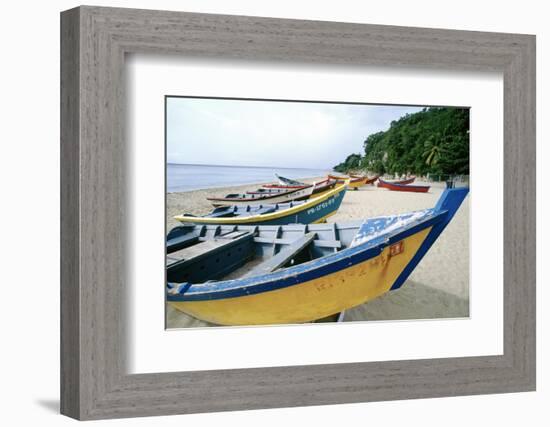 Boats of Aquadilla Puerto Rico-George Oze-Framed Photographic Print