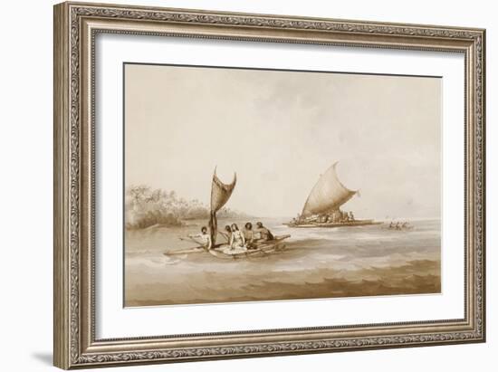 Boats of the Friendly Islands, from 'Views in the South Seas', Pub. 1791-John Webber-Framed Giclee Print