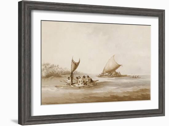 Boats of the Friendly Islands, from 'Views in the South Seas', Pub. 1791-John Webber-Framed Giclee Print