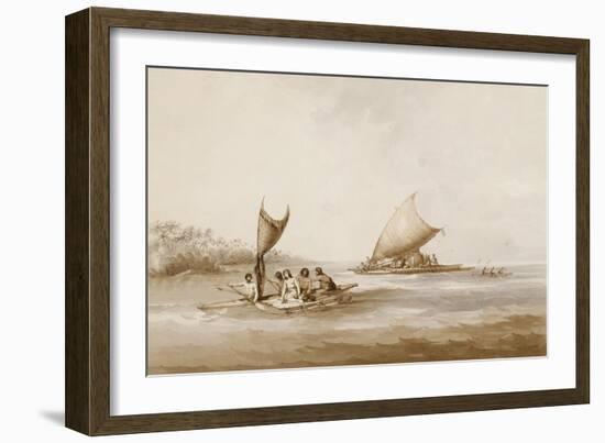 Boats of the Friendly Islands, from 'Views in the South Seas', Pub. 1791-John Webber-Framed Giclee Print