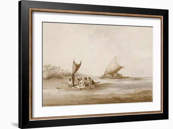 Boats of the Friendly Islands, from 'Views in the South Seas', Pub. 1791-John Webber-Framed Giclee Print