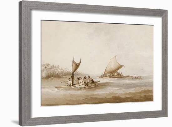 Boats of the Friendly Islands, from 'Views in the South Seas', Pub. 1791-John Webber-Framed Giclee Print