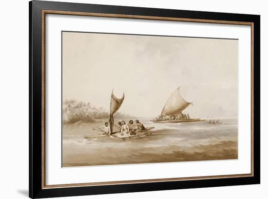 Boats of the Friendly Islands, from 'Views in the South Seas', Pub. 1791-John Webber-Framed Giclee Print