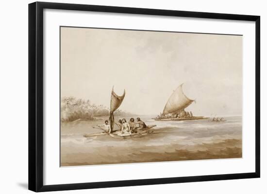 Boats of the Friendly Islands, from 'Views in the South Seas', Pub. 1791-John Webber-Framed Giclee Print