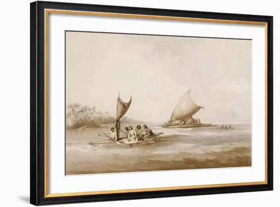 Boats of the Friendly Islands, from 'Views in the South Seas', Pub. 1791-John Webber-Framed Giclee Print