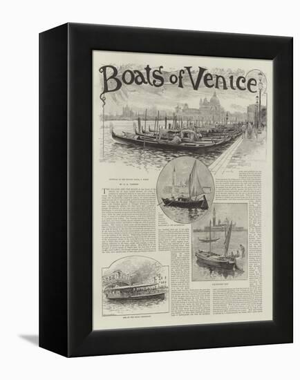 Boats of Venice-Henry Edward Tidmarsh-Framed Premier Image Canvas