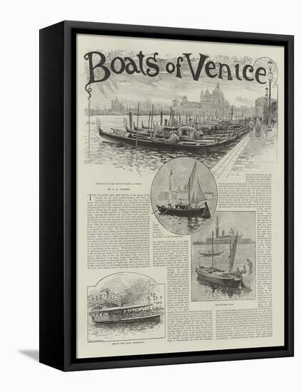 Boats of Venice-Henry Edward Tidmarsh-Framed Premier Image Canvas