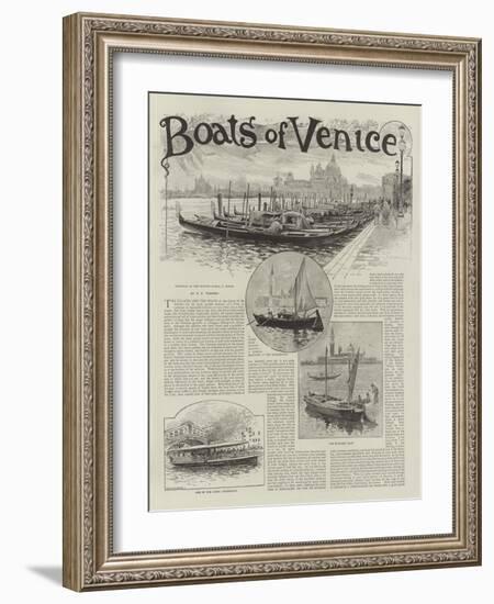 Boats of Venice-Henry Edward Tidmarsh-Framed Giclee Print