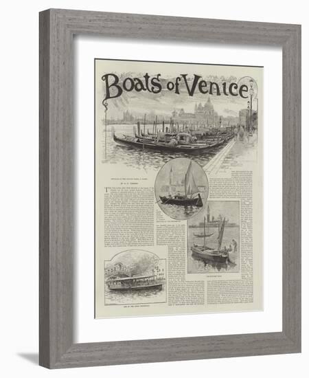 Boats of Venice-Henry Edward Tidmarsh-Framed Giclee Print