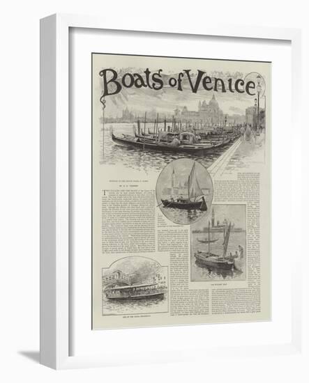 Boats of Venice-Henry Edward Tidmarsh-Framed Giclee Print