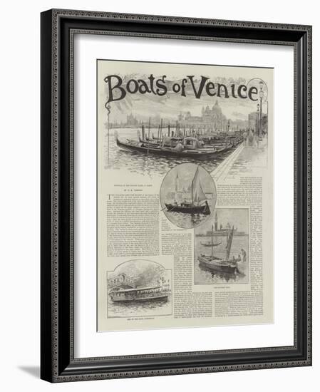 Boats of Venice-Henry Edward Tidmarsh-Framed Giclee Print