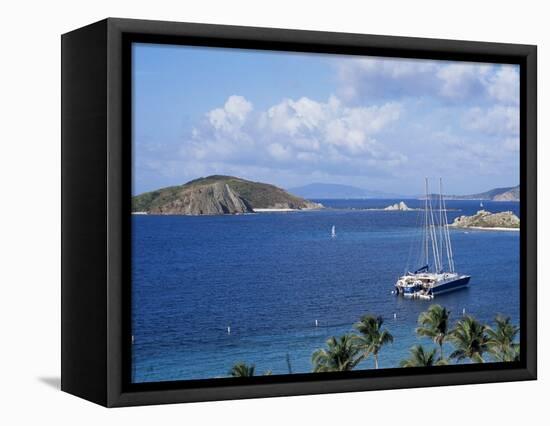 Boats off Dead Man's Beach, Peter Island Resort, British Virgin Islands-Alison Wright-Framed Premier Image Canvas