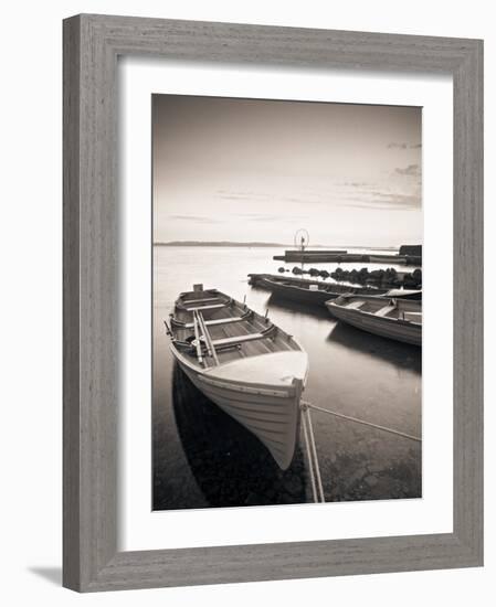 Boats on Lake, Connemara, County Galway, Ireland-Peter Adams-Framed Photographic Print