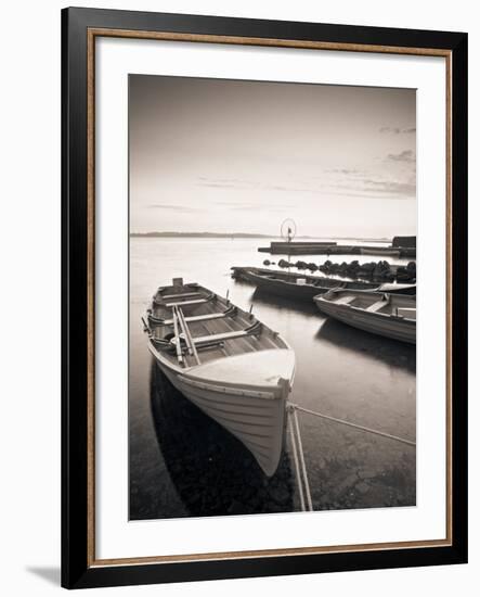 Boats on Lake, Connemara, County Galway, Ireland-Peter Adams-Framed Photographic Print