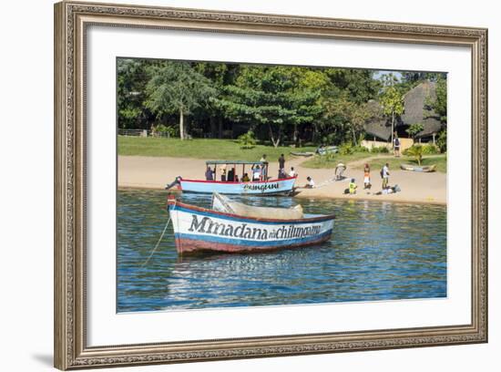 Boats on Lake Malawi, Cape Maclear, Malawi, Africa-Michael Runkel-Framed Photographic Print