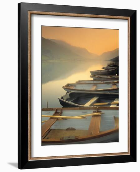 Boats on Lake, Wales-Peter Adams-Framed Photographic Print