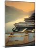 Boats on Lake, Wales-Peter Adams-Mounted Photographic Print