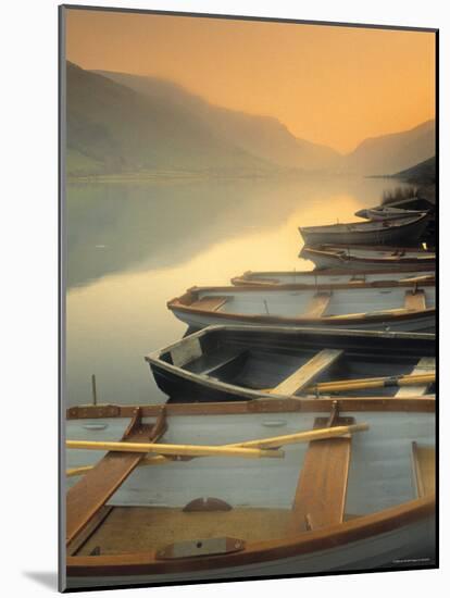 Boats on Lake, Wales-Peter Adams-Mounted Photographic Print