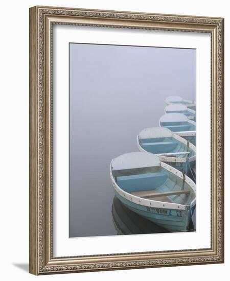 Boats on Lake, Wales-Peter Adams-Framed Photographic Print