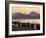 Boats on Mekong River at Sunset, Luang Prabang, Laos-Ian Trower-Framed Photographic Print