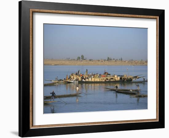 Boats on the Bani River, Mopti, Mali, Africa-Jane Sweeney-Framed Photographic Print