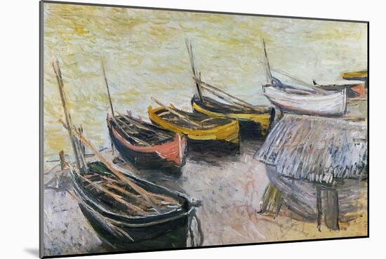 Boats on the Beach, 1883-Claude Monet-Mounted Giclee Print