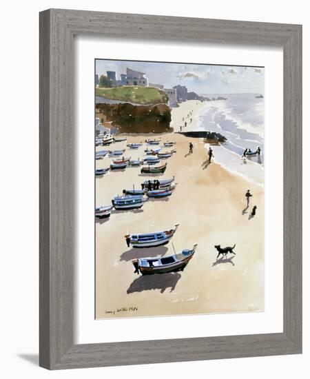 Boats on the Beach, 1986-Lucy Willis-Framed Giclee Print