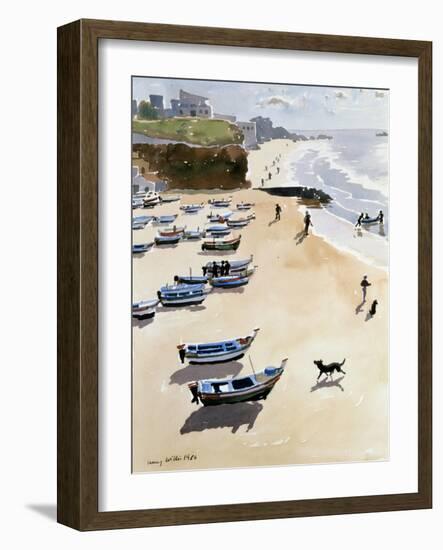 Boats on the Beach, 1986-Lucy Willis-Framed Giclee Print