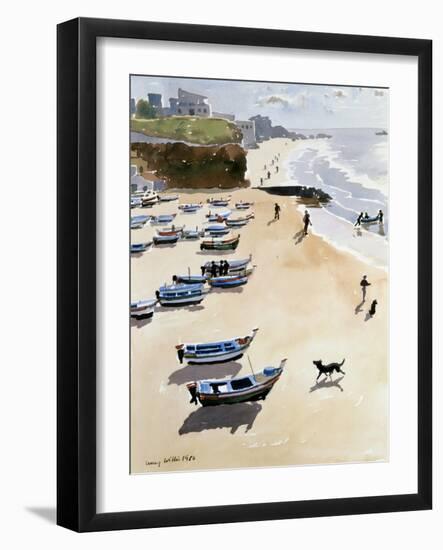 Boats on the Beach, 1986-Lucy Willis-Framed Giclee Print