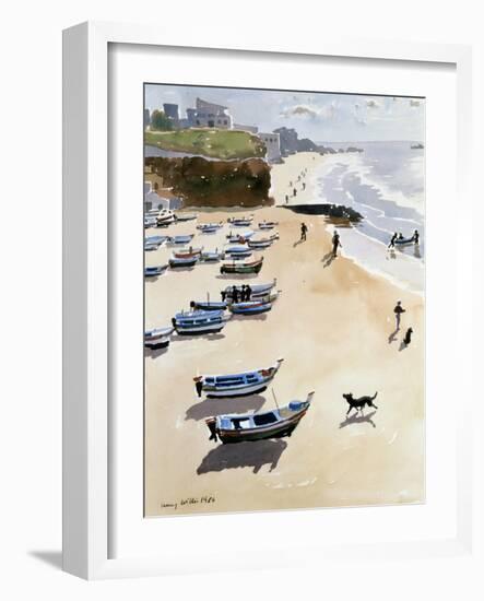 Boats on the Beach, 1986-Lucy Willis-Framed Giclee Print