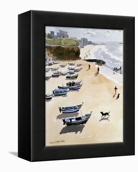 Boats on the Beach, 1986-Lucy Willis-Framed Premier Image Canvas