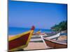 Boats on the Beach, Aguadilla, Puerto Rico-null-Mounted Photographic Print