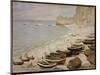 Boats on the Beach at Etretat, 1883-Claude Monet-Mounted Giclee Print