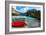 Boats on the Dock, Emerald Lake, Canada-George Oze-Framed Photographic Print