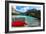 Boats on the Dock, Emerald Lake, Canada-George Oze-Framed Photographic Print