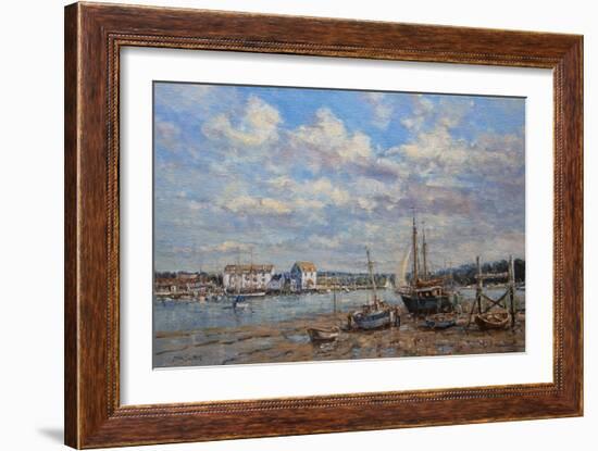 Boats on the Mud - Woodbridge, Suffolk, 2008-John Sutton-Framed Giclee Print