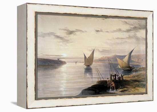 Boats on the Nile, C1838-1839-David Roberts-Framed Premier Image Canvas