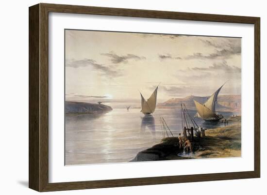 Boats on the Nile, C1838-1839-David Roberts-Framed Giclee Print